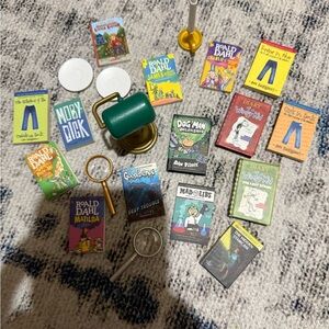 Miniature Book Collection with Accessories